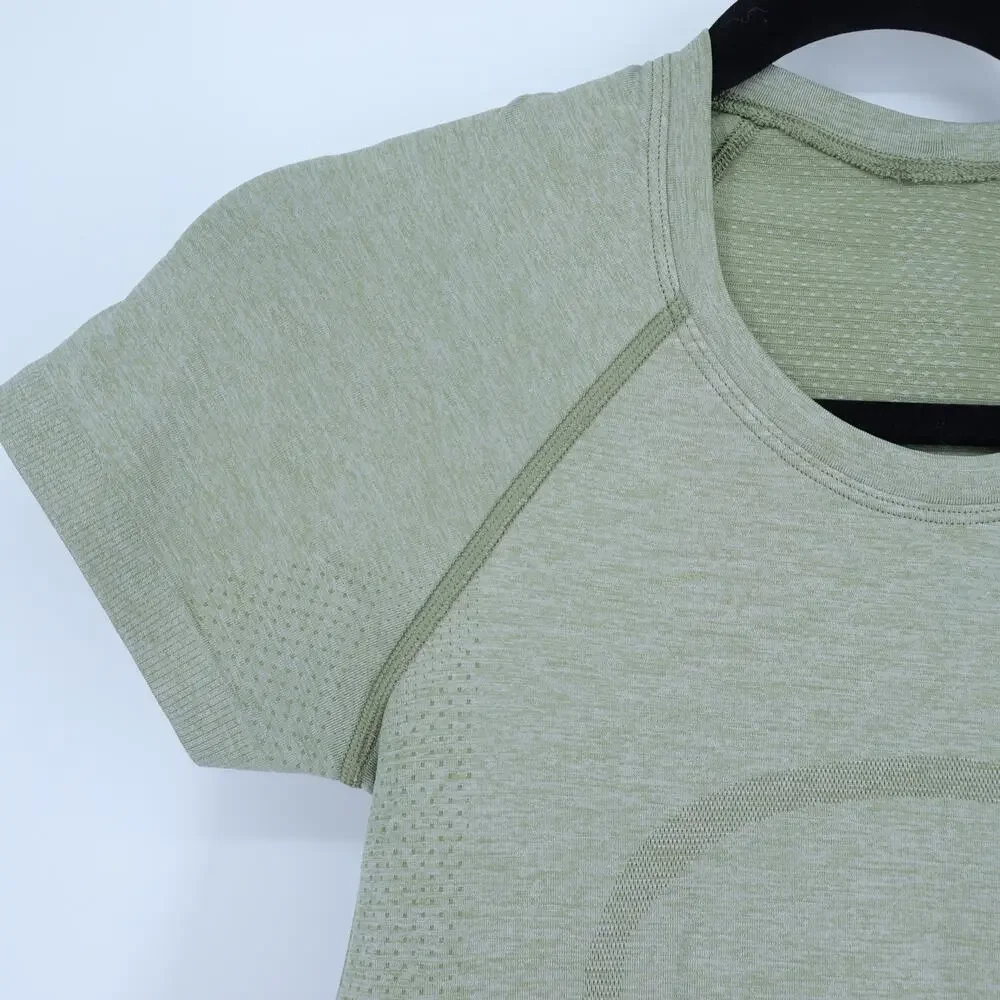 LULULEMON Swiftly Crew Tech Rosemary Green Fern Short Sleeve Running Women's 4